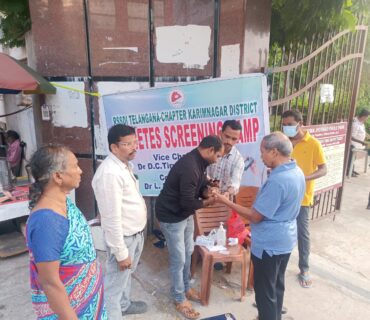 Diabetes detection camp at Kareemnagar